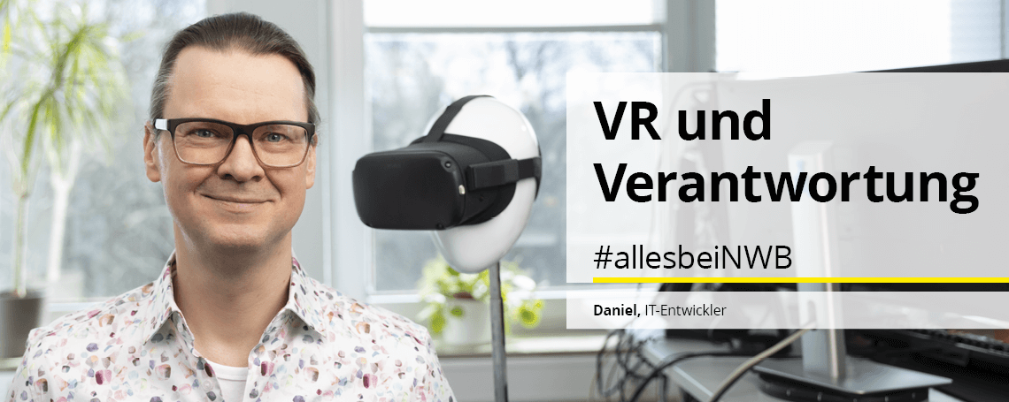Mitarbeiter mit VR-Brille