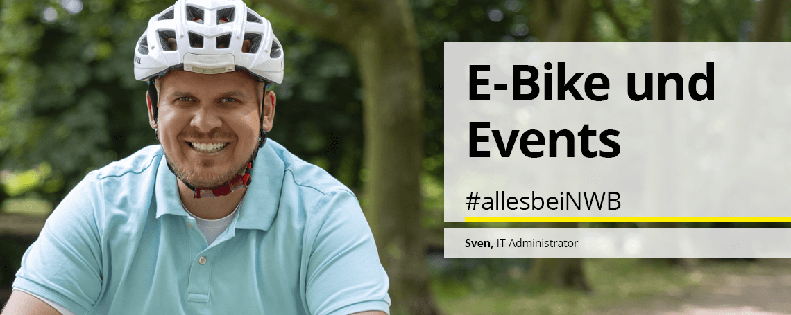 Mitarbeiter mit E-Bike