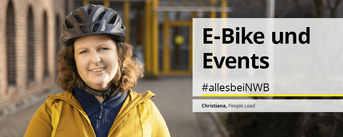 Mitarbeiterin mit E-Bike